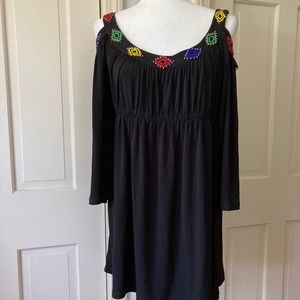 Cold Shoulder Tunic with Beads